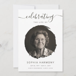 Elegant Celebration of Life Photo Funeral Program