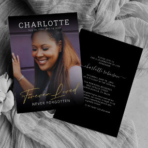Elegant Celebration of Life Photo Invitation