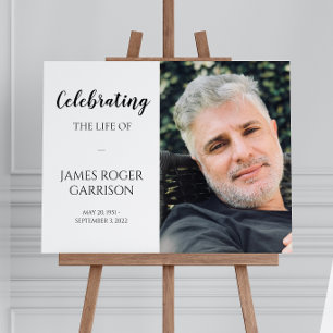 Elegant Celebration of Life Photo Memorial Foam Board