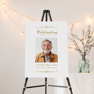 Elegant Celebration of Life Photo Ornament Funeral Foam Board