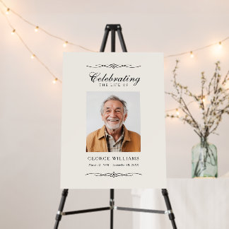 Elegant Celebration of Life Photo Ornament Funeral Foam Board