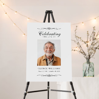 Elegant Celebration of Life Photo Ornament Funeral Foam Board