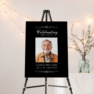 Elegant Celebration of Life Photo Ornament Funeral Foam Board