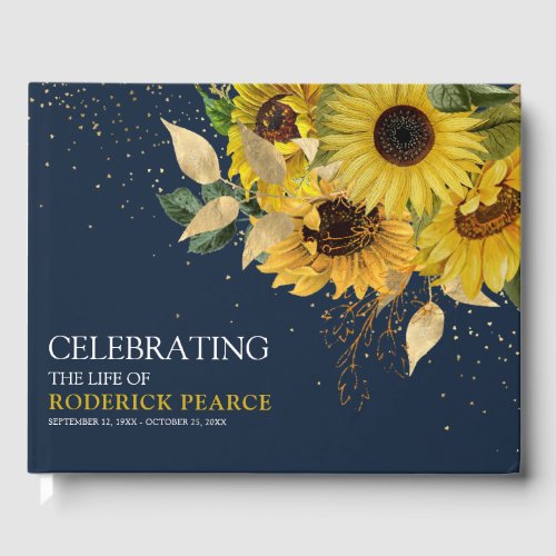 Elegant 'Celebration of Life' Sunflower Memorial