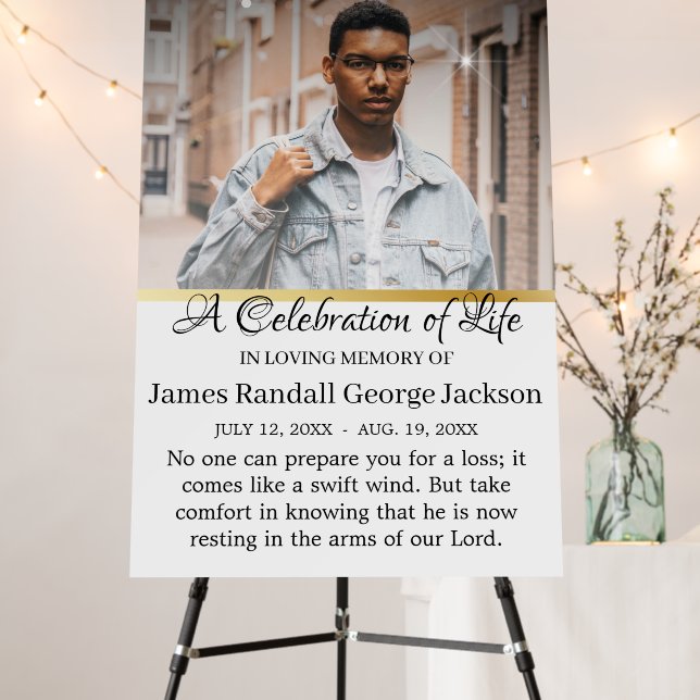 Elegant Celebration of Life Tasteful Funeral Foam Board (In Situ (Stand))