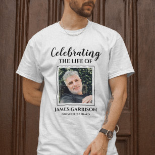 Elegant Celebration Of Life With Photo Memorial T-Shirt