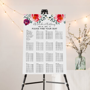 Elegant Celebration seating chart Foam Board