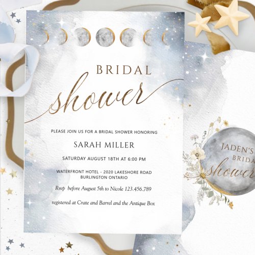 Elegant Celestial Baby  Bridal  Couples Shower Invitation