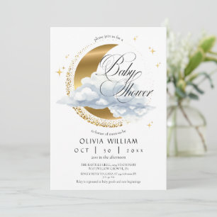 Elegant Celestial Baby Shower Gender Neutral Invitation
