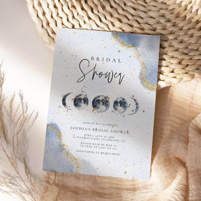 Elegant Celestial Bridal Shower Invitation (Creator Uploaded)