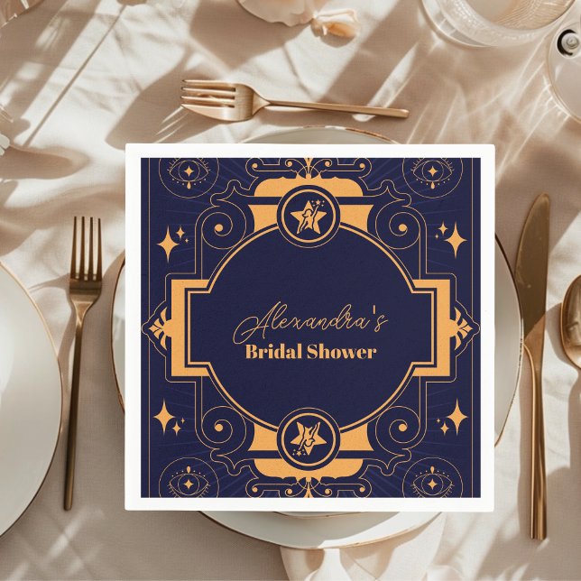 Elegant Celestial Bridal Shower Napkins (Creator Uploaded)