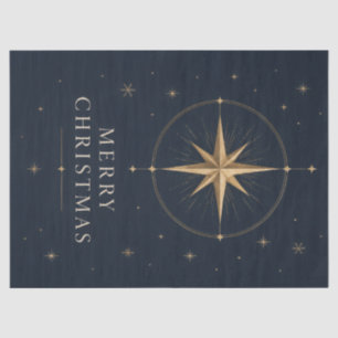 Elegant Celestial Christmas, Midnight Navy style Tissue Paper