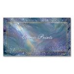 Elegant Celestial Galaxy Alcohol Ink Business Card Magnet