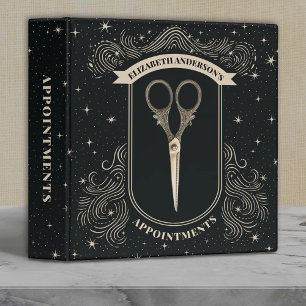 Elegant Celestial Hair Stylist Appointment Binder