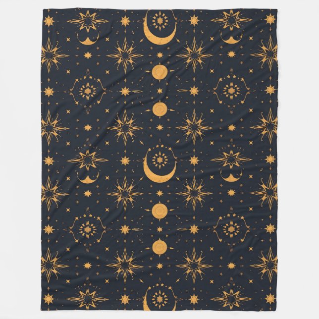 Elegant celestial pattern design for blankets (Front)