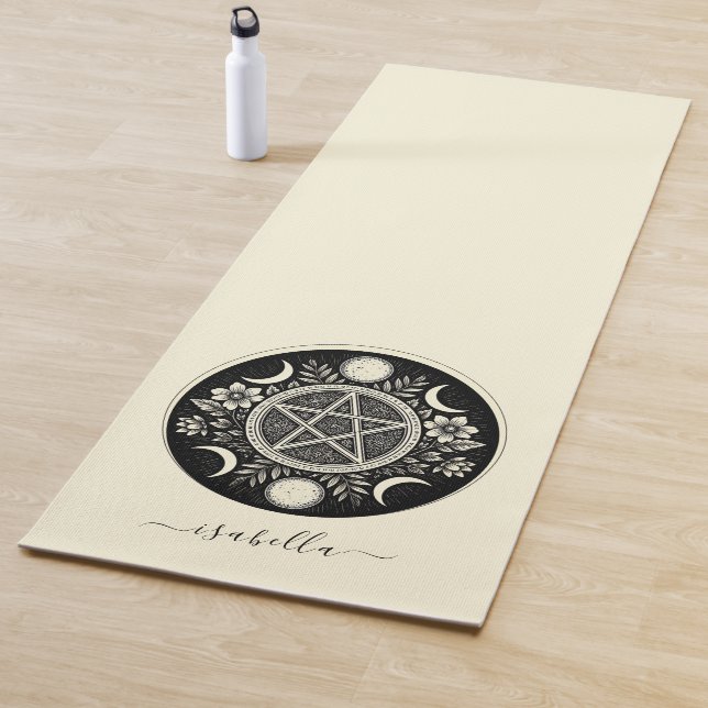 Elegant Celestial Sun Moon Personalized  Yoga Mat (In Situ)