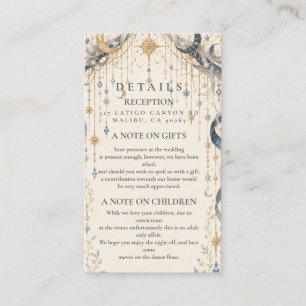 Elegant Celestial Wedding Arch Enclosure Card