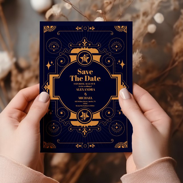 Elegant Celestial Wedding Save The Date (Creator Uploaded)