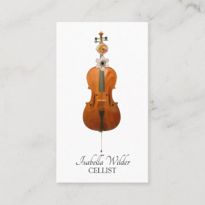 Elegant Cellist Business Card