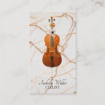 Elegant Cellist Musician Business Card by PersonOfInterest at Zazzle