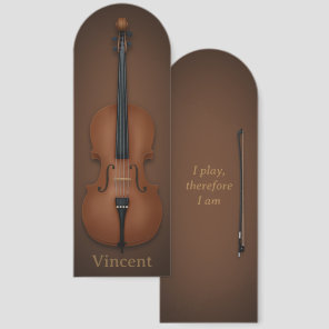 Elegant Cello Inspirational Quote Personalized Bookmarks