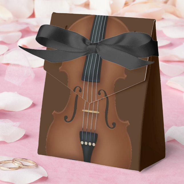 Elegant Cello Stringed Instrument Classical Music Favor Boxes (Wedding)