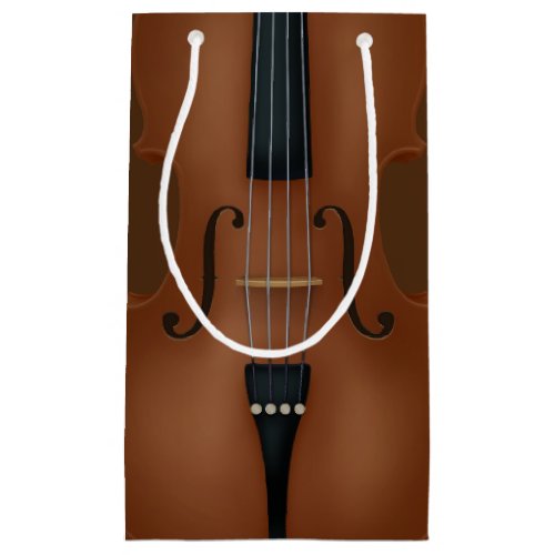 Elegant Cello Stringed Instrument Classical Music Small Gift Bag