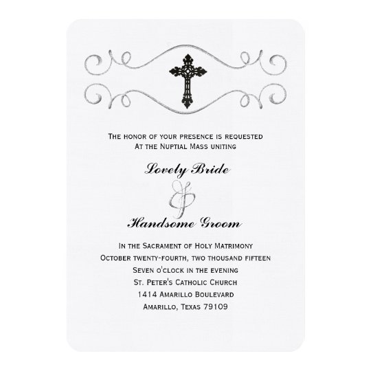 Catholic Wedding Invitation Wording 1