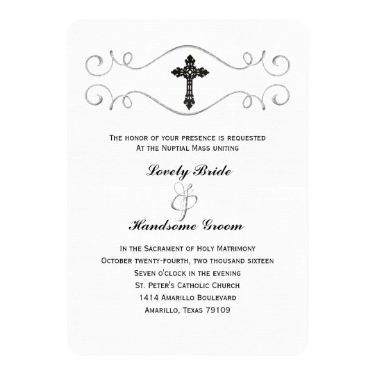 Nuptial Mass Wedding Invitation Wording 5