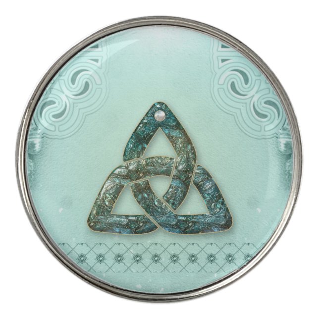 Elegant celtic knot golf ball marker (Front)