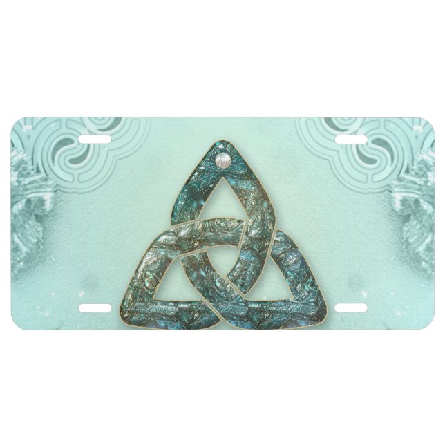 Elegant celtic knot license plate (Front)