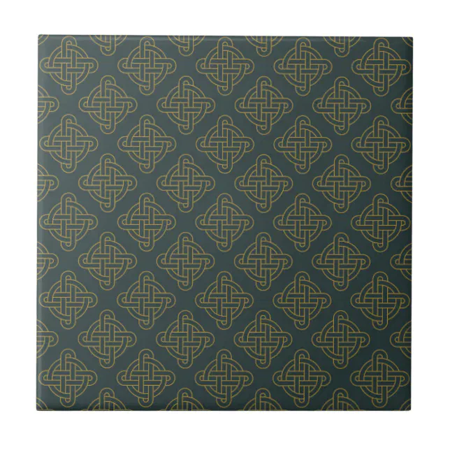 Elegant Celtic Knot Pattern Ceramic Tile | Zazzle