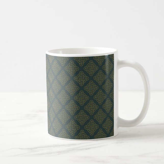 Elegant Celtic Knot Pattern Coffee Mug (Right)