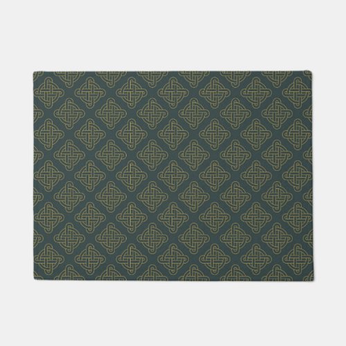 Elegant Celtic Knot Pattern Doormat