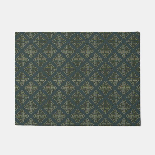 Elegant Celtic Knot Pattern Doormat (Front)