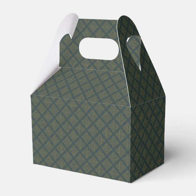 Elegant Celtic Knot Pattern Favor Boxes