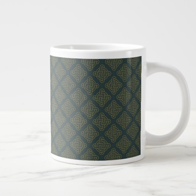 Elegant Celtic Knot Pattern Giant Coffee Mug (Right)