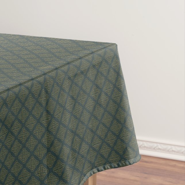 Elegant Celtic Knot Pattern Tablecloth (In Situ)