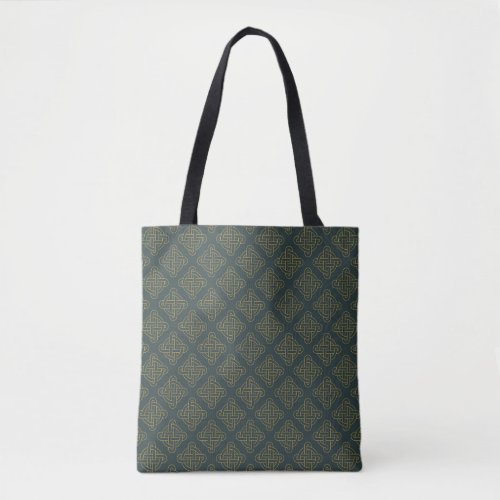 Elegant Celtic Knot Pattern Tote Bag