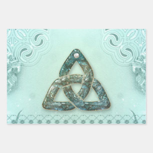 Elegant celtic knot wrapping paper sheets