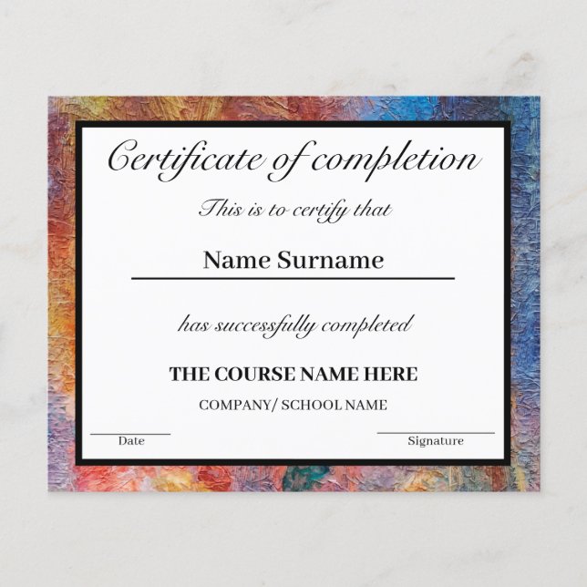 Elegant Certificates of Completion (Front)