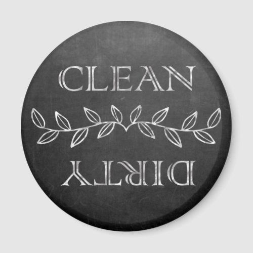 Elegant Chalkboard Dirty Clean Dishwasher Magnet