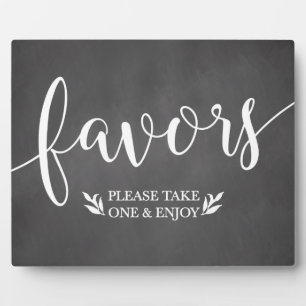 Elegant Chalkboard Favors Wedding Decor Sign Plaque