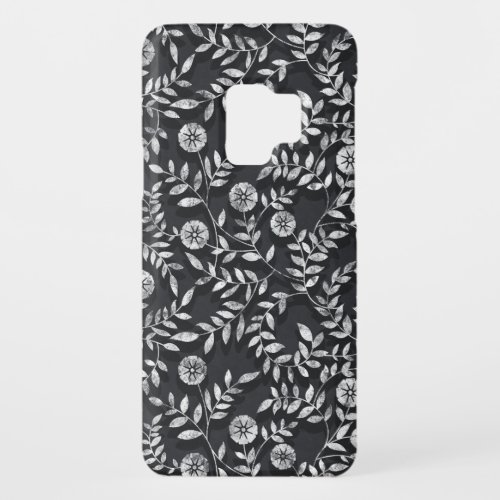 Elegant Chalkboard Floral Pattern Case_Mate Samsung Galaxy S9 Case