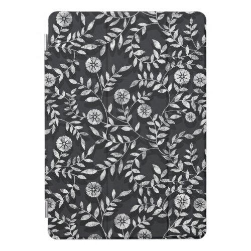 Elegant Chalkboard Floral Pattern iPad Pro Cover