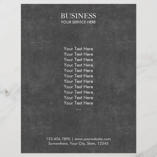 Elegant Chalkboard Texture Flyer (Front)