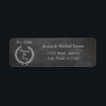 Elegant chalkboard trendy Christmas winter Label<br><div class="desc">Modern attractive professional design with contemporary touch. A touch of elegance and style.Customize with your monogram initial,  name and address details.</div>