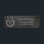 Elegant chalkboard trendy Christmas winter Label<br><div class="desc">Modern attractive professional design with contemporary touch. A touch of elegance and style.Customize with your monogram initial,  name and address details.</div>