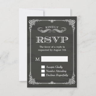 Elegant Chalkboard Vintage Frame Decor RSVP