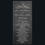 Elegant Chalkboard Wedding Program Template<br><div class="desc">Elegant Chalkboard Wedding Program Template.</div>